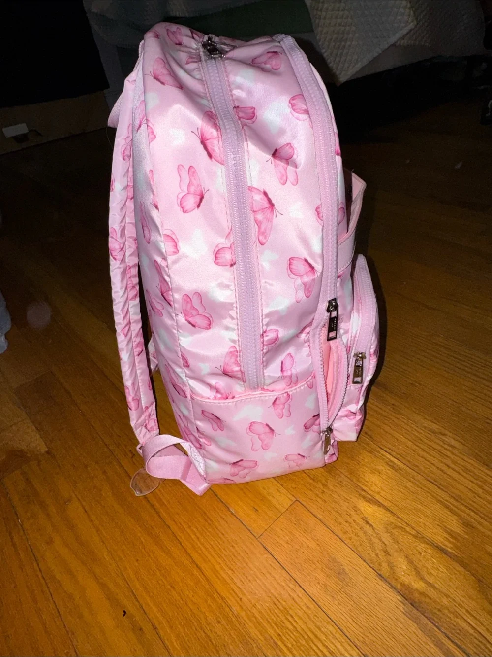 Madden Girl Pink Butterfly Kids Backpack